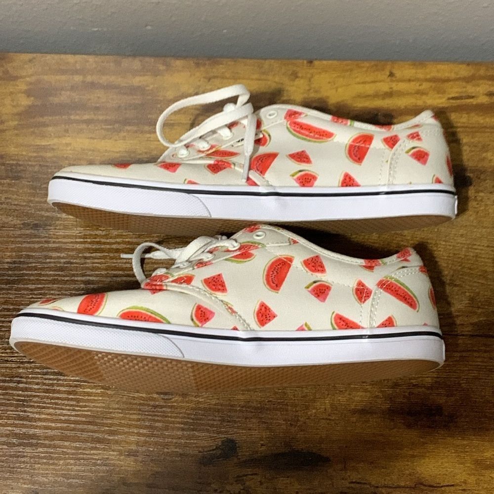 Vans White Atwood Low Watermelon Shoe Size 8 - Picture 5 of 7